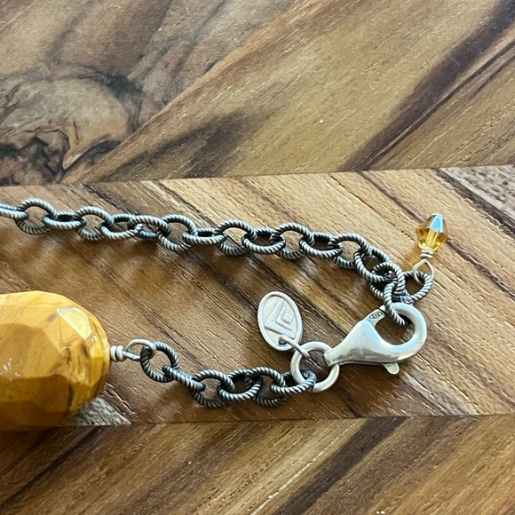 Retired Silpada Turquoise, Amber & Honey Jake Sterling Silver Choker - Picture 7 of 7